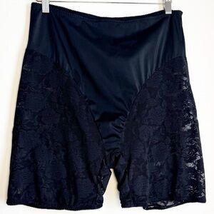Allure by Bandelettes Anti-Chafing Black Lace Shapewear Shorts with Satin Panels